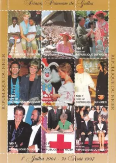 Niger známky, Princezna Diana